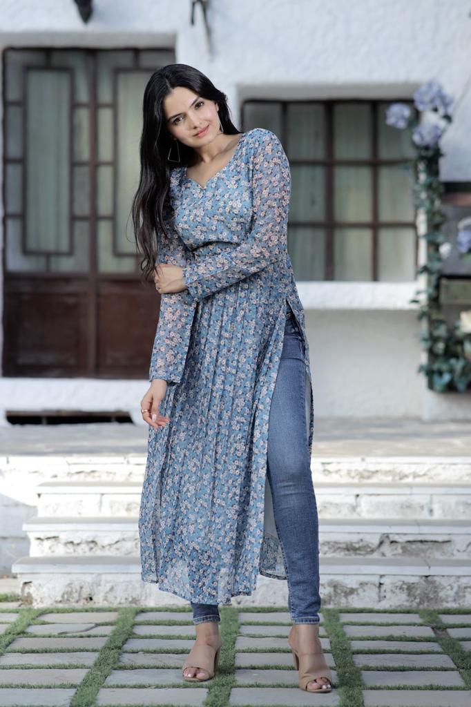 KA 1039 Digital Printed Designer Kurtis Catalog